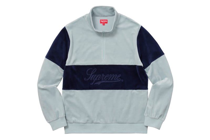 supreme velour track pants