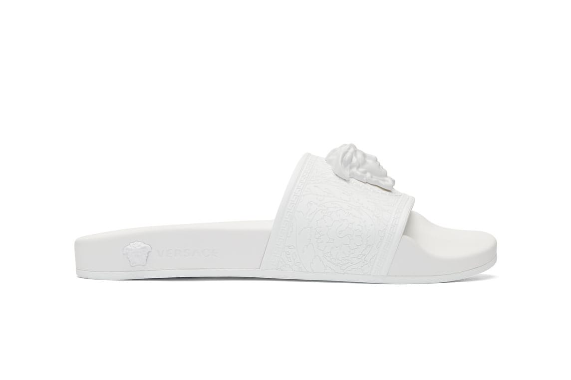 versace slides white