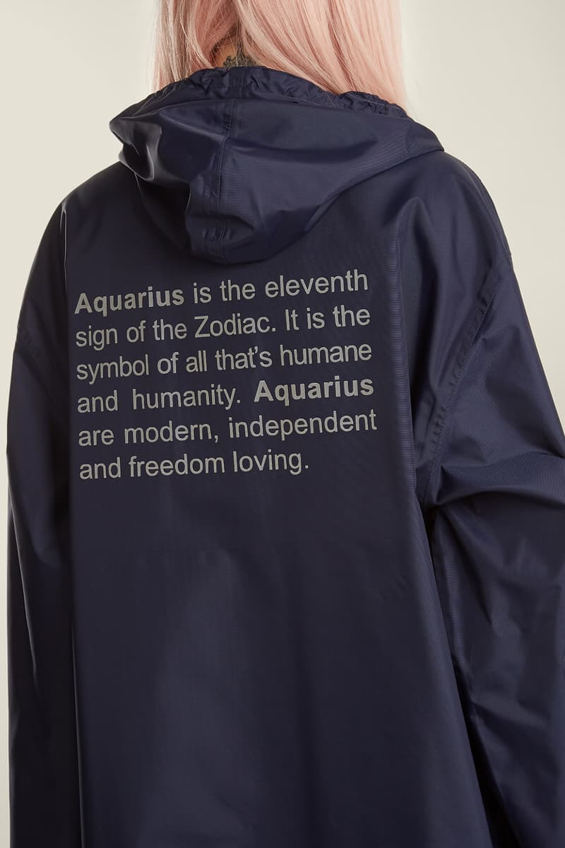 Vetements Spring Summer 2018 Zodiac Sign Horoscope Raincoat Definition MATCHESFASHION Demna Gvasalia