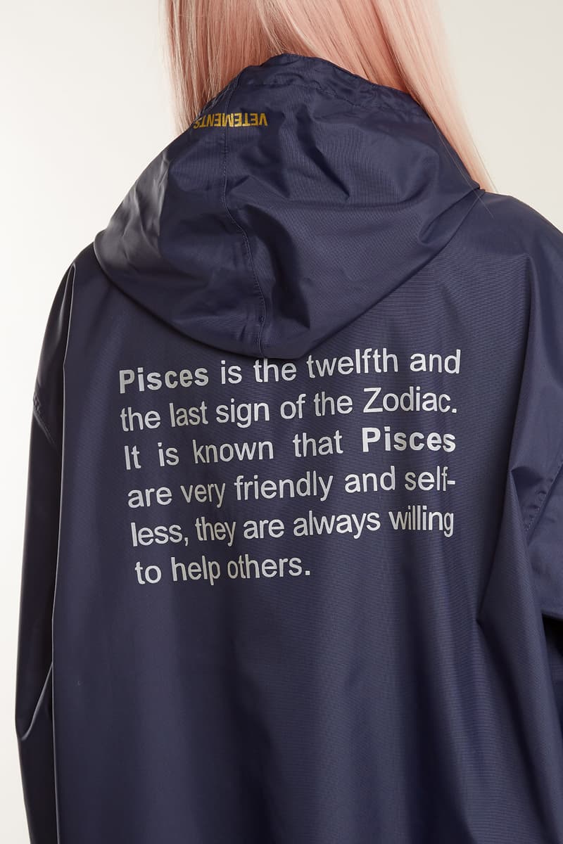 Vetements Spring Summer 2018 Zodiac Sign Horoscope Raincoat Definition MATCHESFASHION Demna Gvasalia