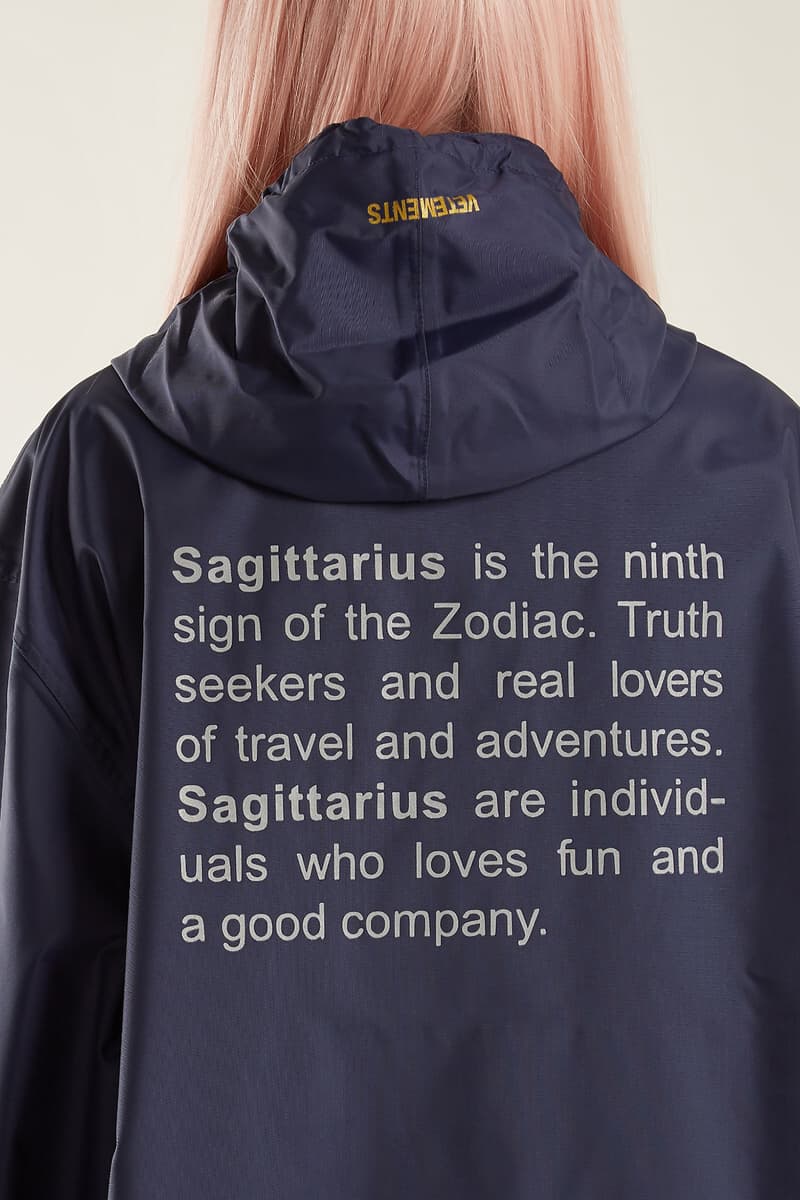 Vetements Spring Summer 2018 Zodiac Sign Horoscope Raincoat Definition MATCHESFASHION Demna Gvasalia