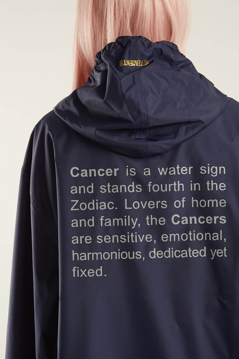 Vetements Spring Summer 2018 Zodiac Sign Horoscope Raincoat Definition MATCHESFASHION Demna Gvasalia