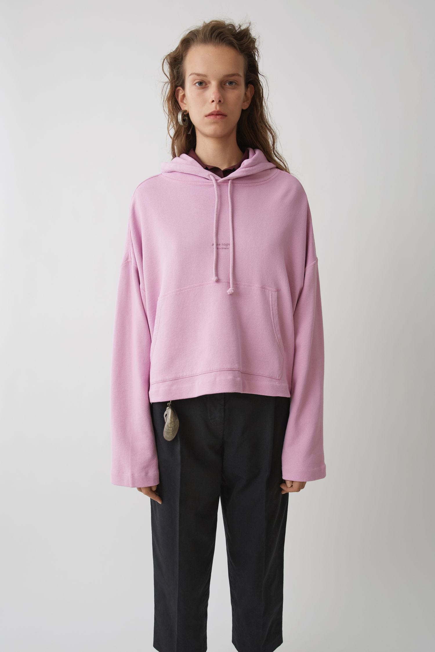 acne studios oversized joghy hoodie womens sweatshirt hooded candy pastel pink black