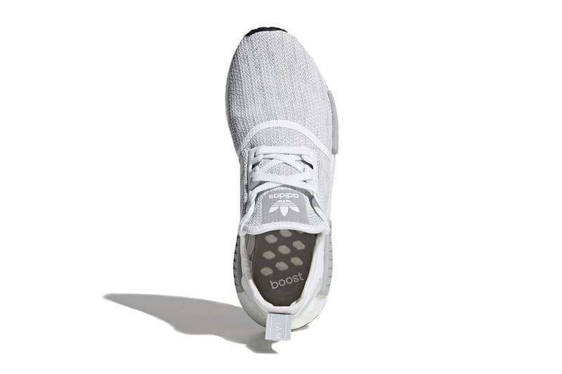 adidas NMD R1 White Grey Blizzard Colorway Sneaker Trainer Shoe Runner Clean Crisp Minimal