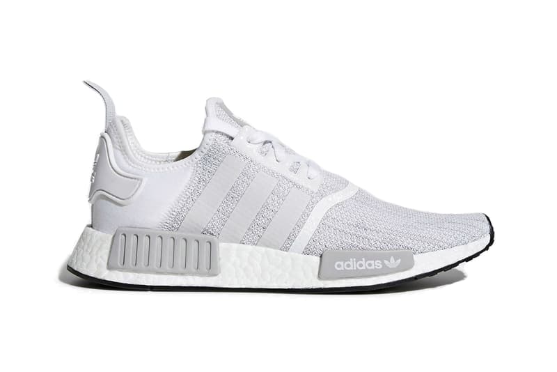 adidas NMD R1 White Grey Blizzard Colorway Sneaker Trainer Shoe Runner Clean Crisp Minimal