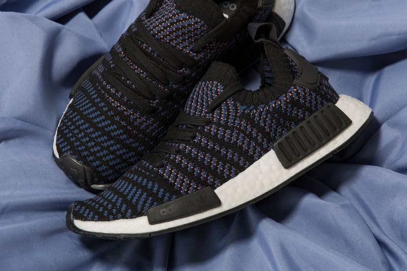 adidas originals nmd r1 stlt primeknit womens core black pink blue