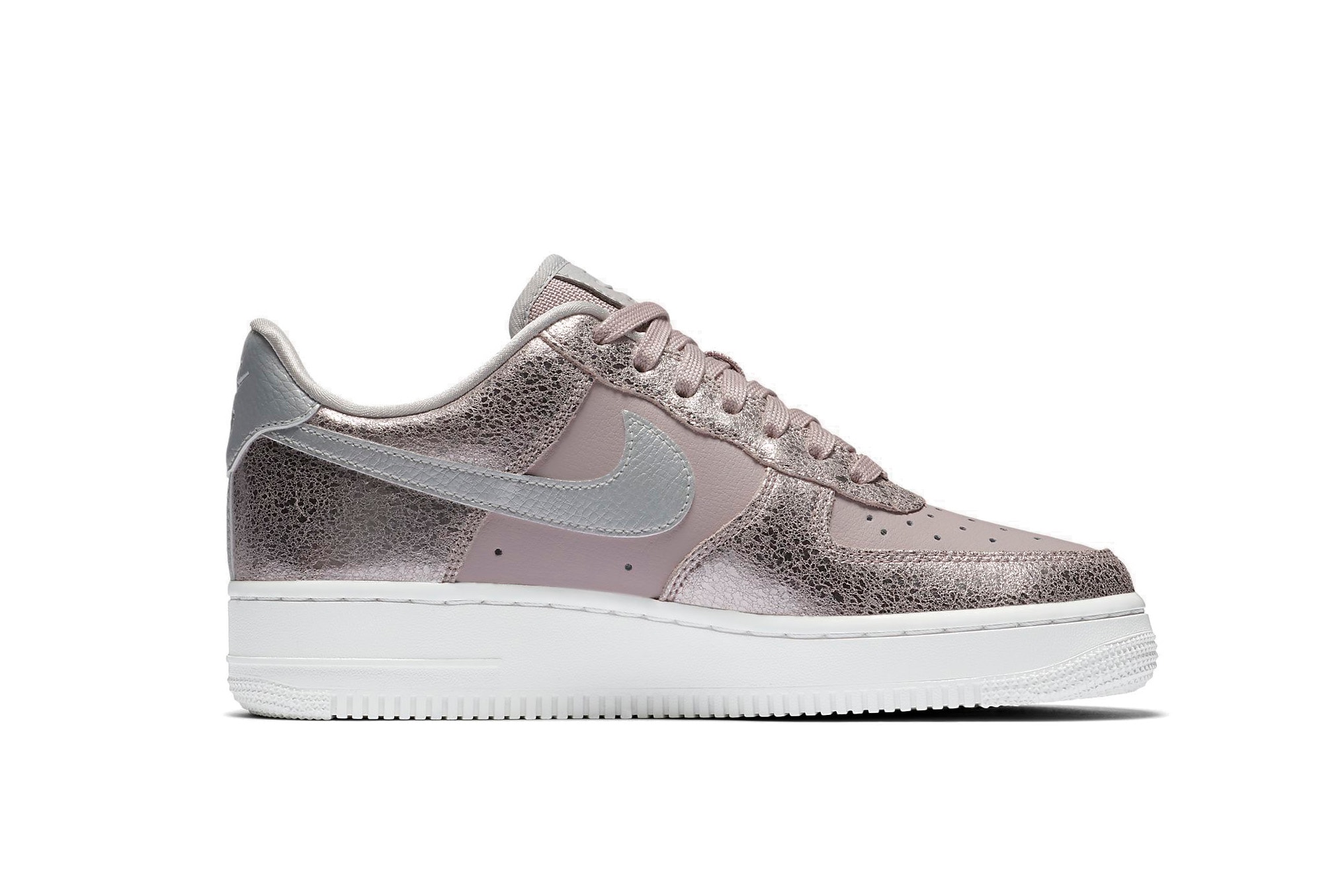 Nike Air Force 1 Premium Sneaker Pink White Classic Colorway Basketball Shoe Shop Bone Bordeaux Detail