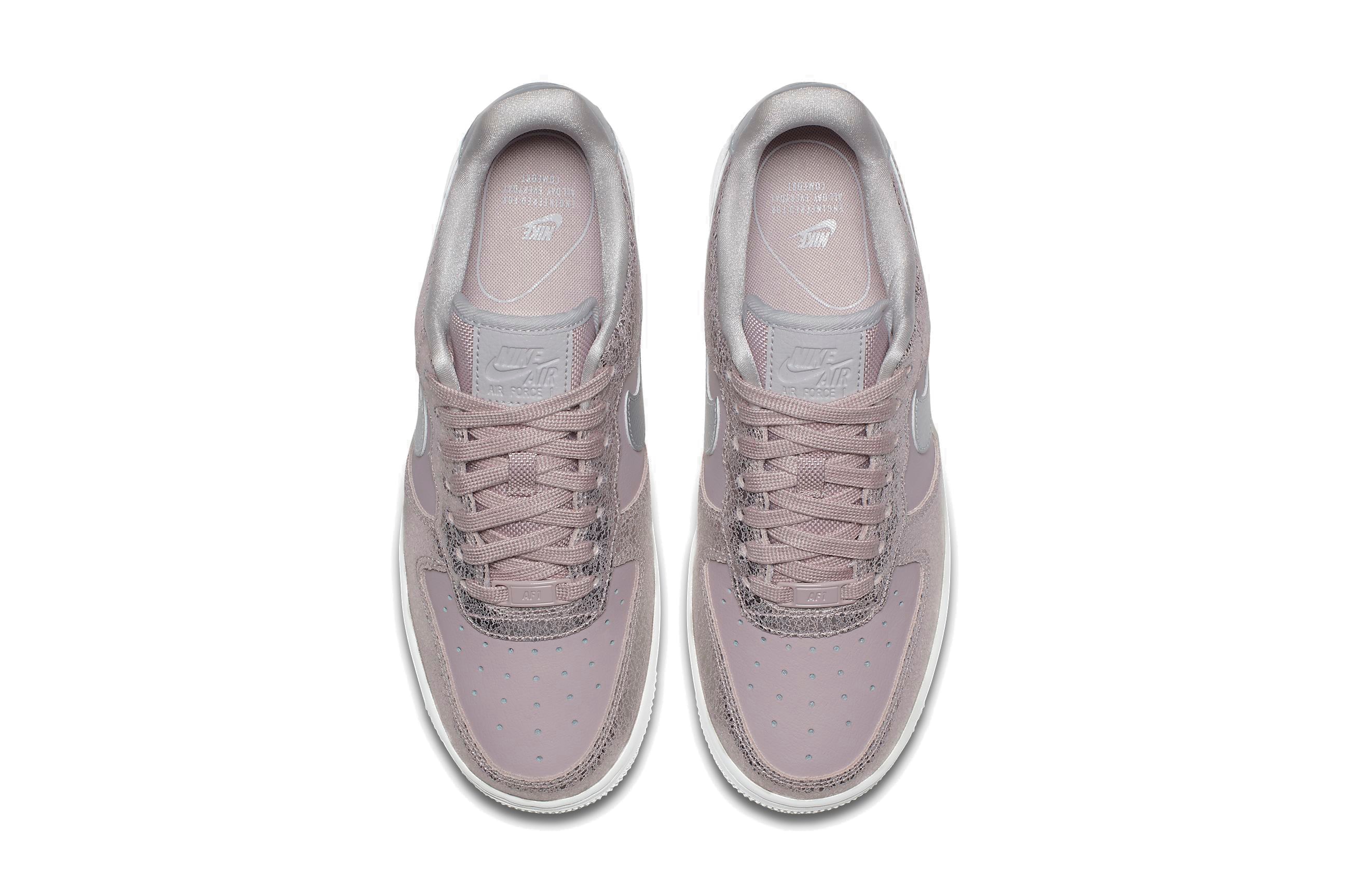 Nike Air Force 1 Premium Sneaker Pink White Classic Colorway Basketball Shoe Shop Bone Bordeaux Detail