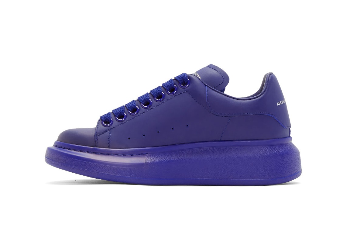 Alexander McQueen Platform Sneaker Shoe Pink Blue Colorway Chunky Sole Lace Up Silhouette Luxury Color