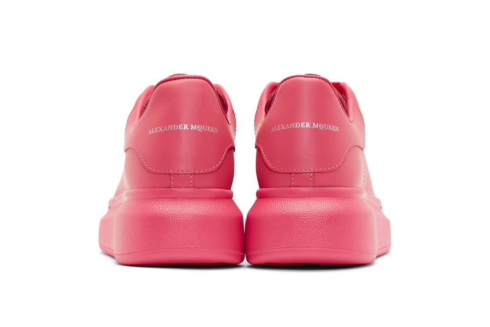 Alexander McQueen Platform Sneaker Shoe Pink Blue Colorway Chunky Sole Lace Up Silhouette Luxury Color