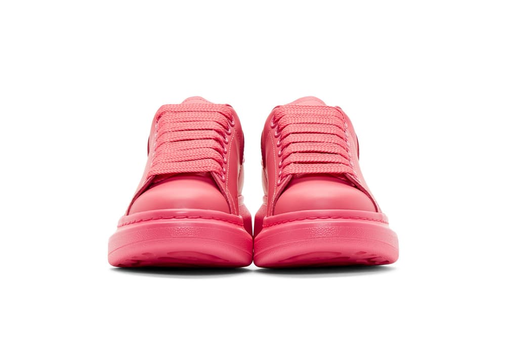 Alexander McQueen Platform Sneaker Shoe Pink Blue Colorway Chunky Sole Lace Up Silhouette Luxury Color