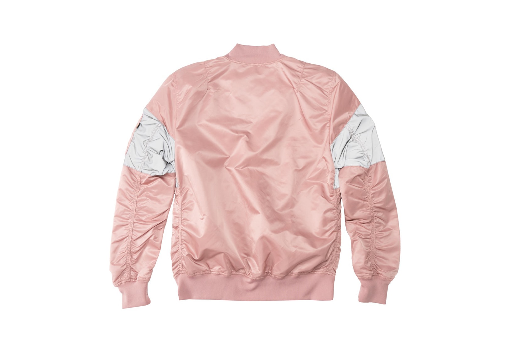 Alpha Industries MA-1 Reflective Jacket Silver Pink Back View