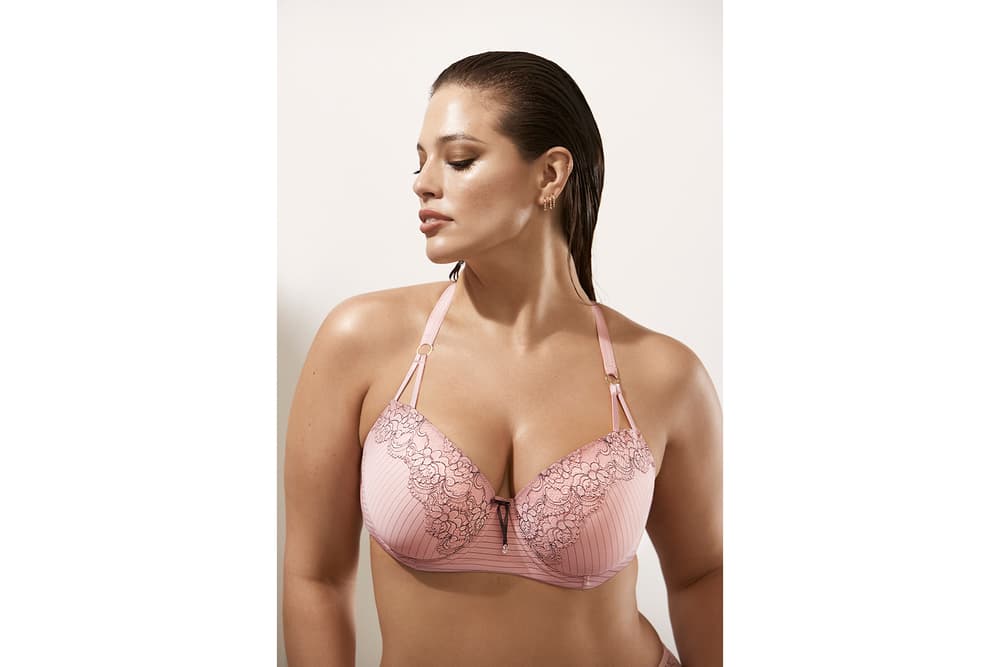 Ashley Graham Addition Elle Sexy Essentials Collection Collaboration Lookbook Campaign Valentine's Day Spring Bra Underwear Plus Sized Body Inclusive