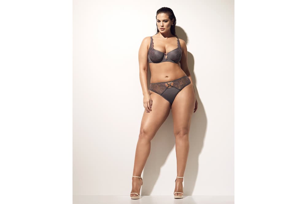 Ashley Graham Addition Elle Sexy Essentials Collection Collaboration Lookbook Campaign Valentine's Day Spring Bra Underwear Plus Sized Body Inclusive