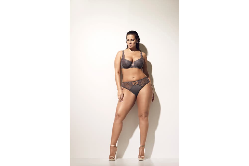 Ashley Graham Addition Elle Sexy Essentials Collection Collaboration Lookbook Campaign Valentine's Day Spring Bra Underwear Plus Sized Body Inclusive