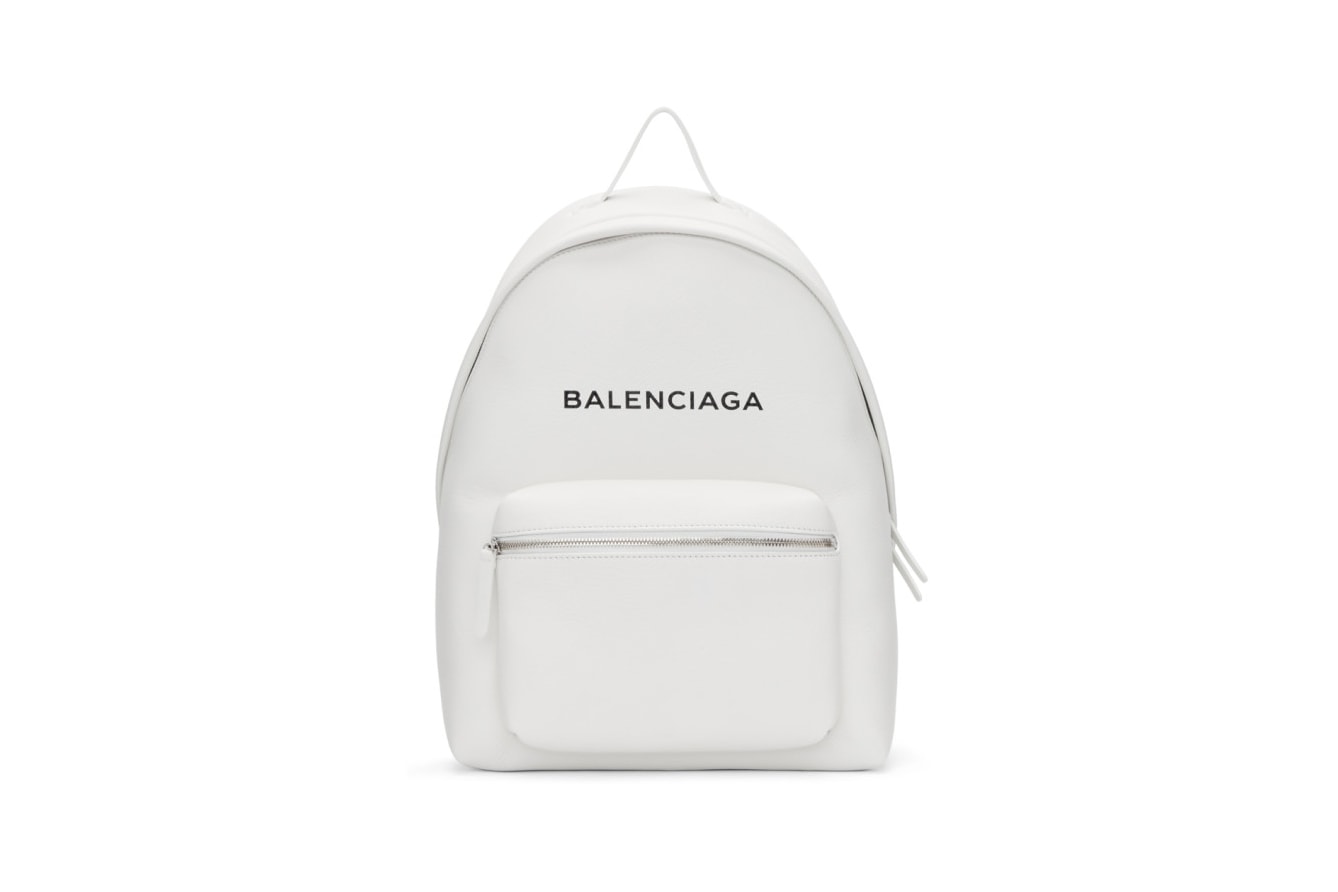 Balenciaga Everyday Logo Backpack White