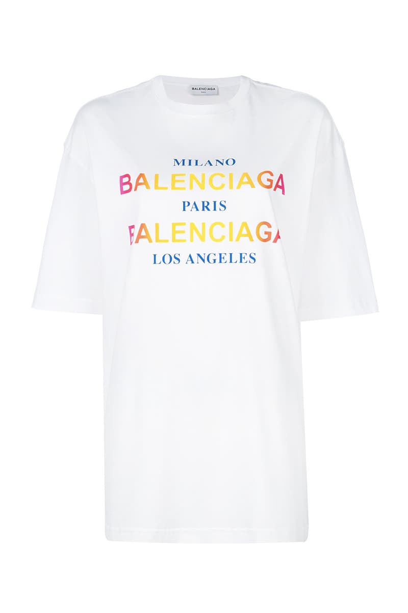 besøgende Korrespondent så Balenciaga Oversized Cities Rainbow Logo T-Shirt | HYPEBAE