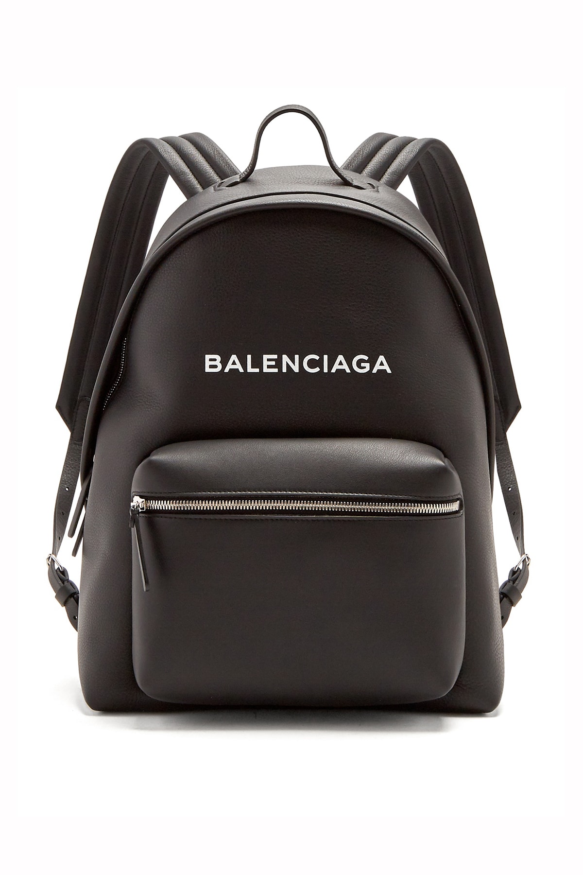 Balenciaga Everyday Logo Print Leather Backpack MATCHESFASHION Designer Bag Demna Gvasalia Black