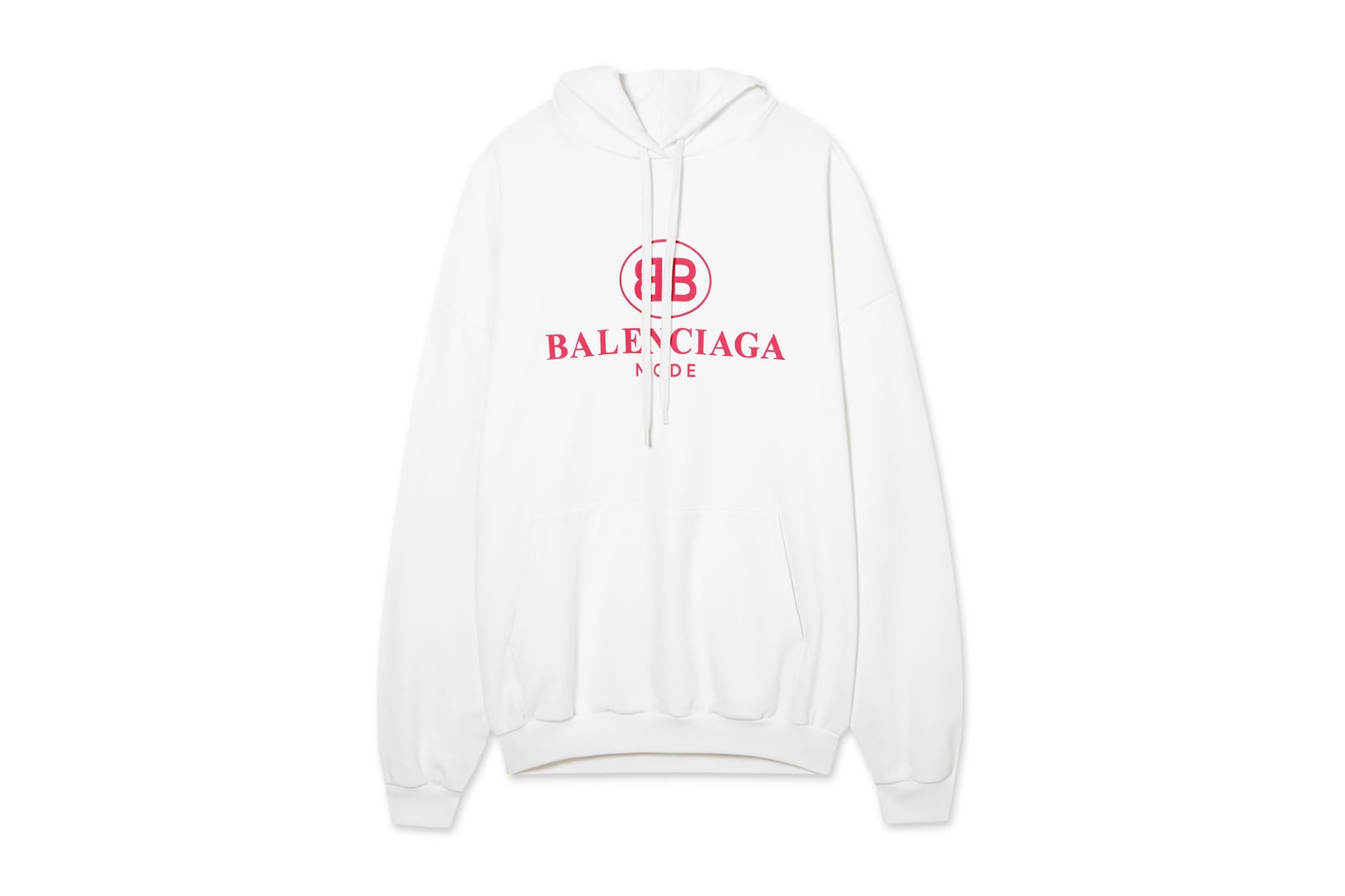 Hoodie Balenciaga White Cresht BB Logo The Player Zone