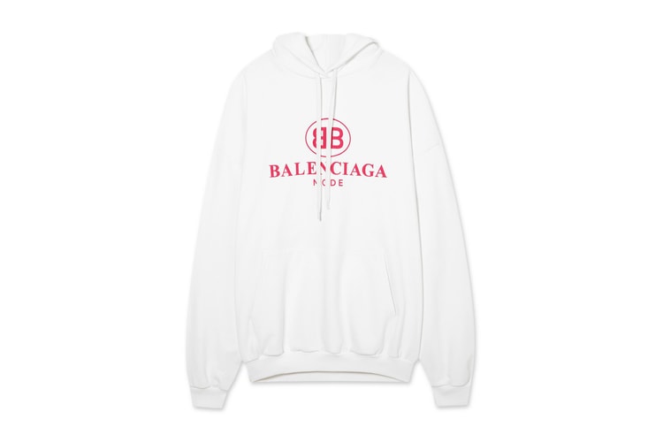 Splurge on Balenciaga's Latest White Hoodie With Pink Detailing