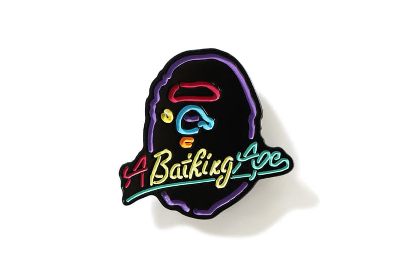 BAPE A Bathing Ape Earrings Neon Ape Head Black White Accessory Jewelry Streetwear Plastic Statement Piece