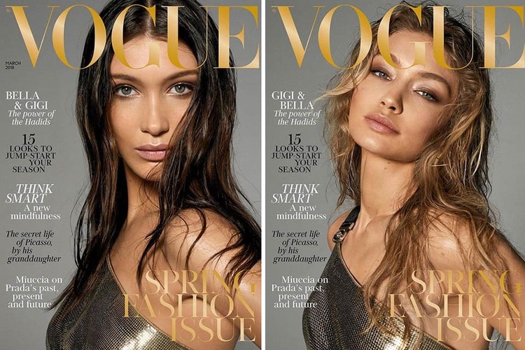 Bella & Gigi Hadid Team Up For the British 'Vogue' March 2018 Issue