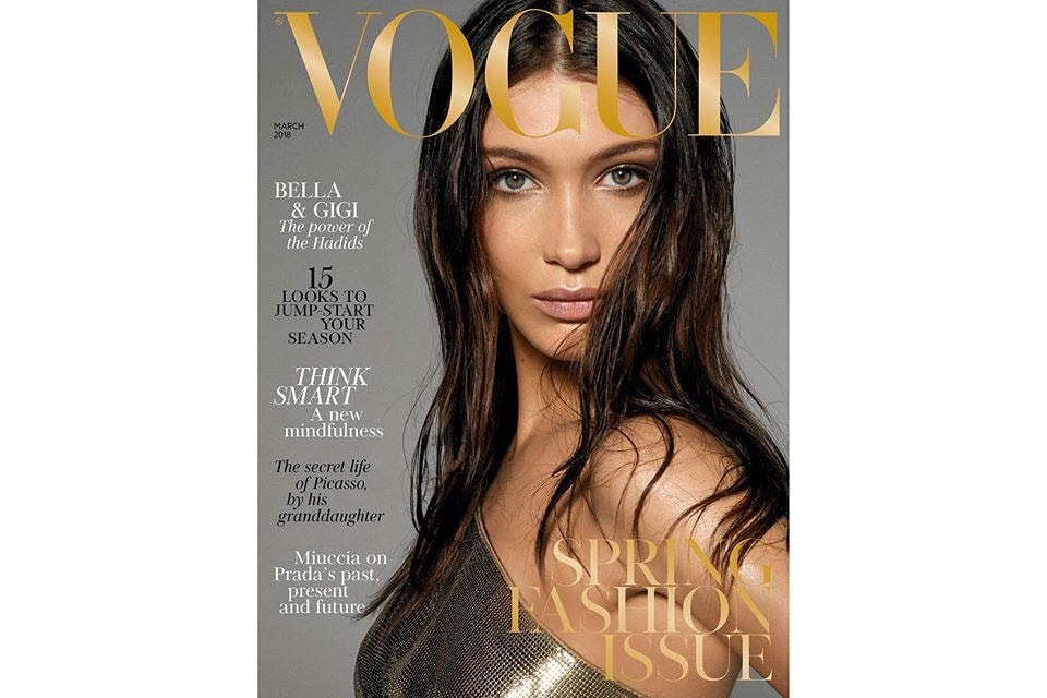 Bella Gigi Hadid British Vogue March 2018 Cover
