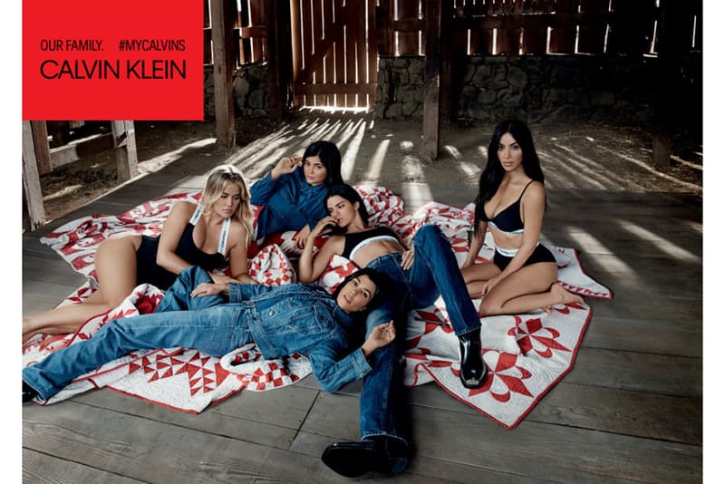 Kendall Kylie Jenner Kim Khloe Kourtney Kardashian Calvin Klein Jeans Underwear Campaign