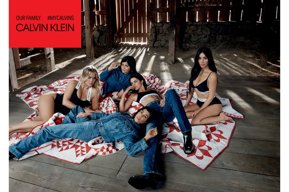 Kendall Kylie Jenner Kim Khloe Kourtney Kardashian Calvin Klein Jeans Underwear Campaign