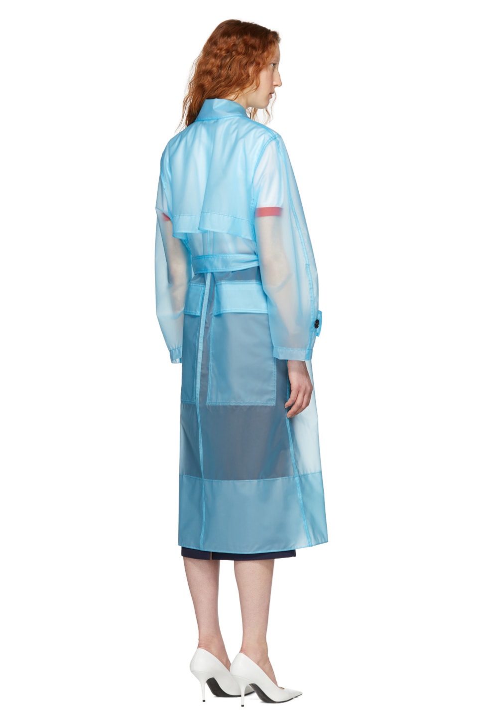 Calvin Klein Clear Blue Plastic Coat 2018 Trend Translucent Blue Raf Simons