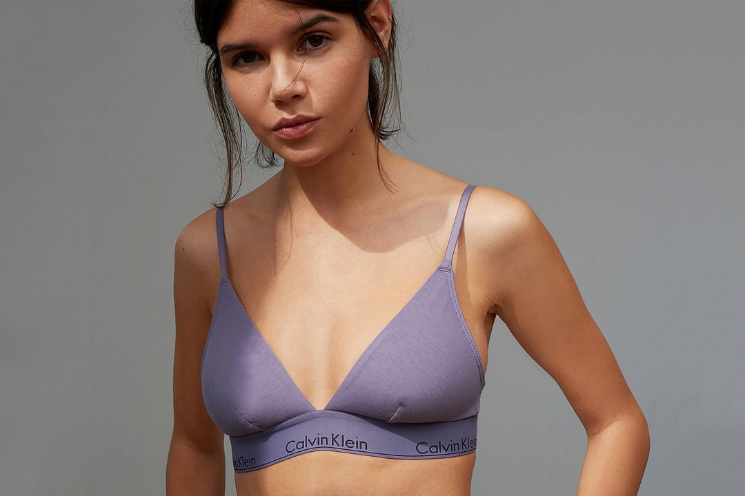 Buy Calvin Klein Underwear Women Lavender Scoop Neck Solid Bralette 