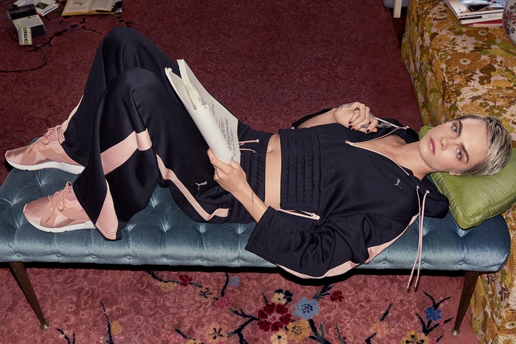 Cara Delevingne Rocks the PUMA Muse X Strap in Peachy Pink