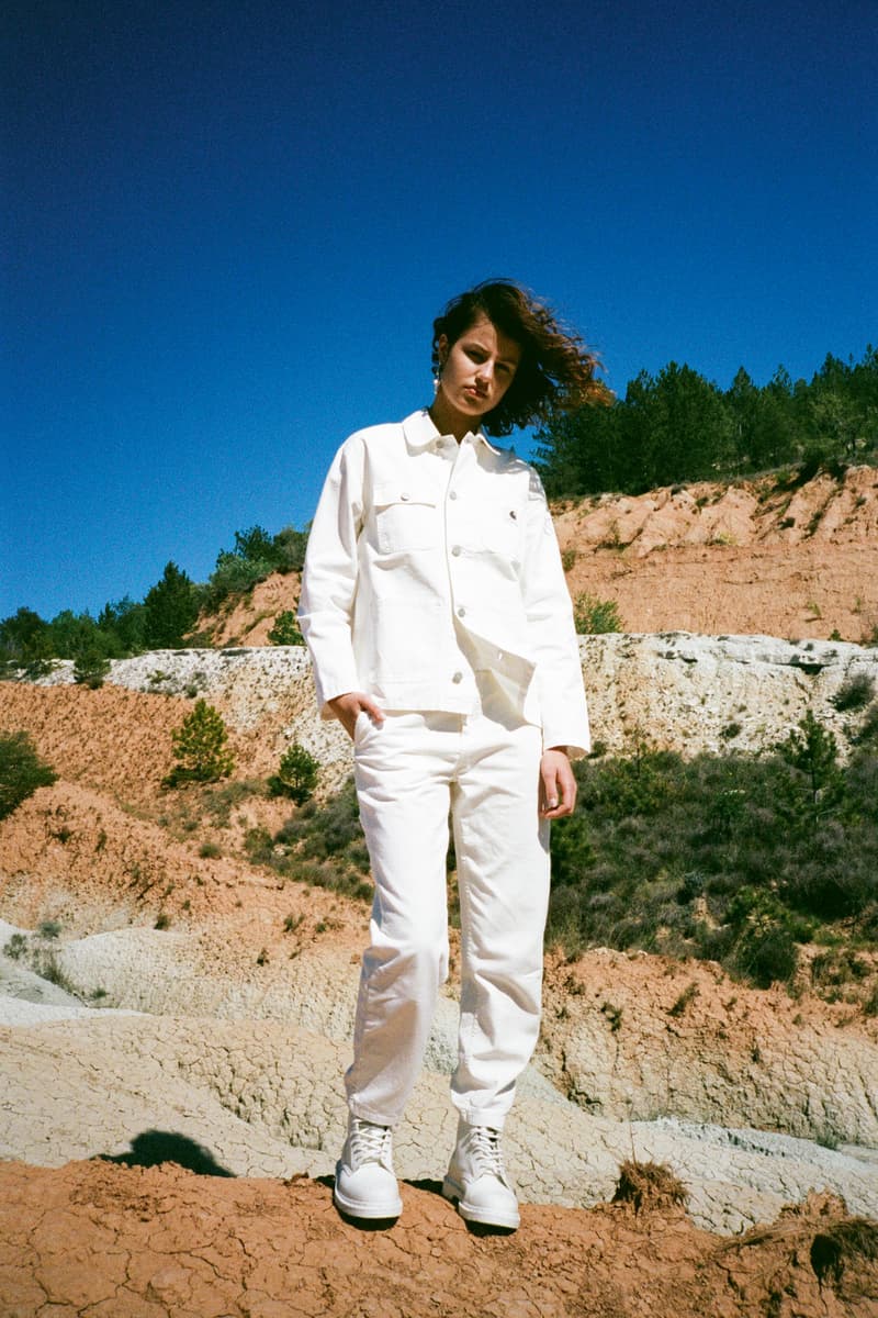 Carhartt WIP Spring/Summer 2018 Lookbook White Jacket Pants Front View