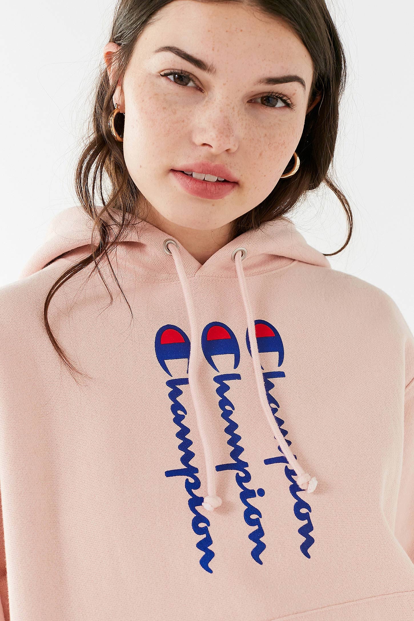 Champion Urban Outfitters Novelty Graphic Hoodie Pink