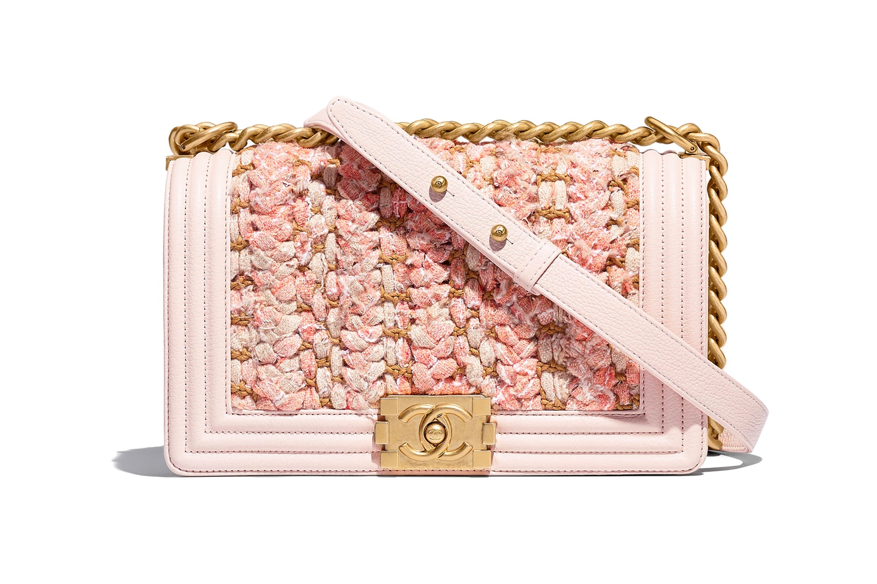 Chanel Boy Bag Spring Summer 2018 Pre Collection Pastel Pink Tweed