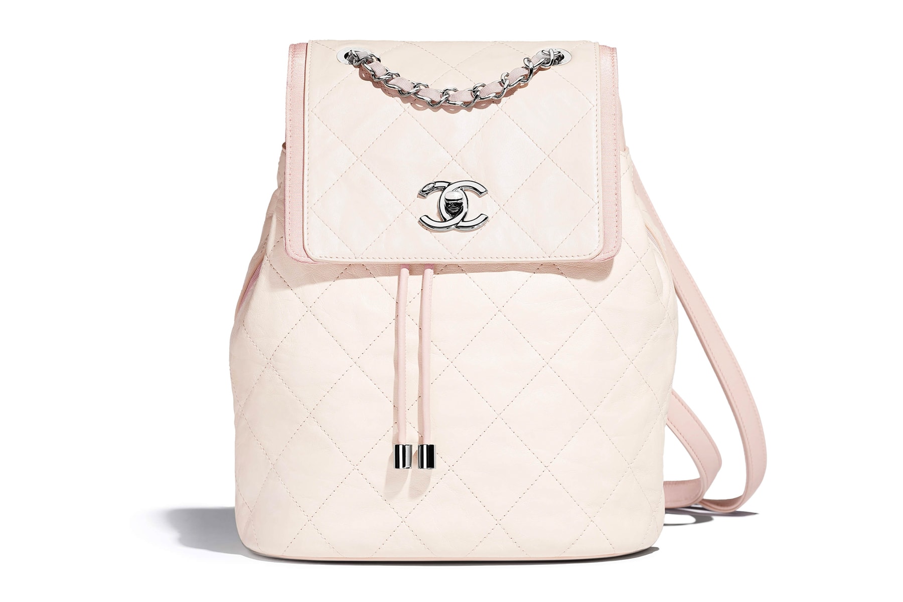 Chanel Backpack Flap Bag Spring Summer 2018 Pre Collection White Pastel