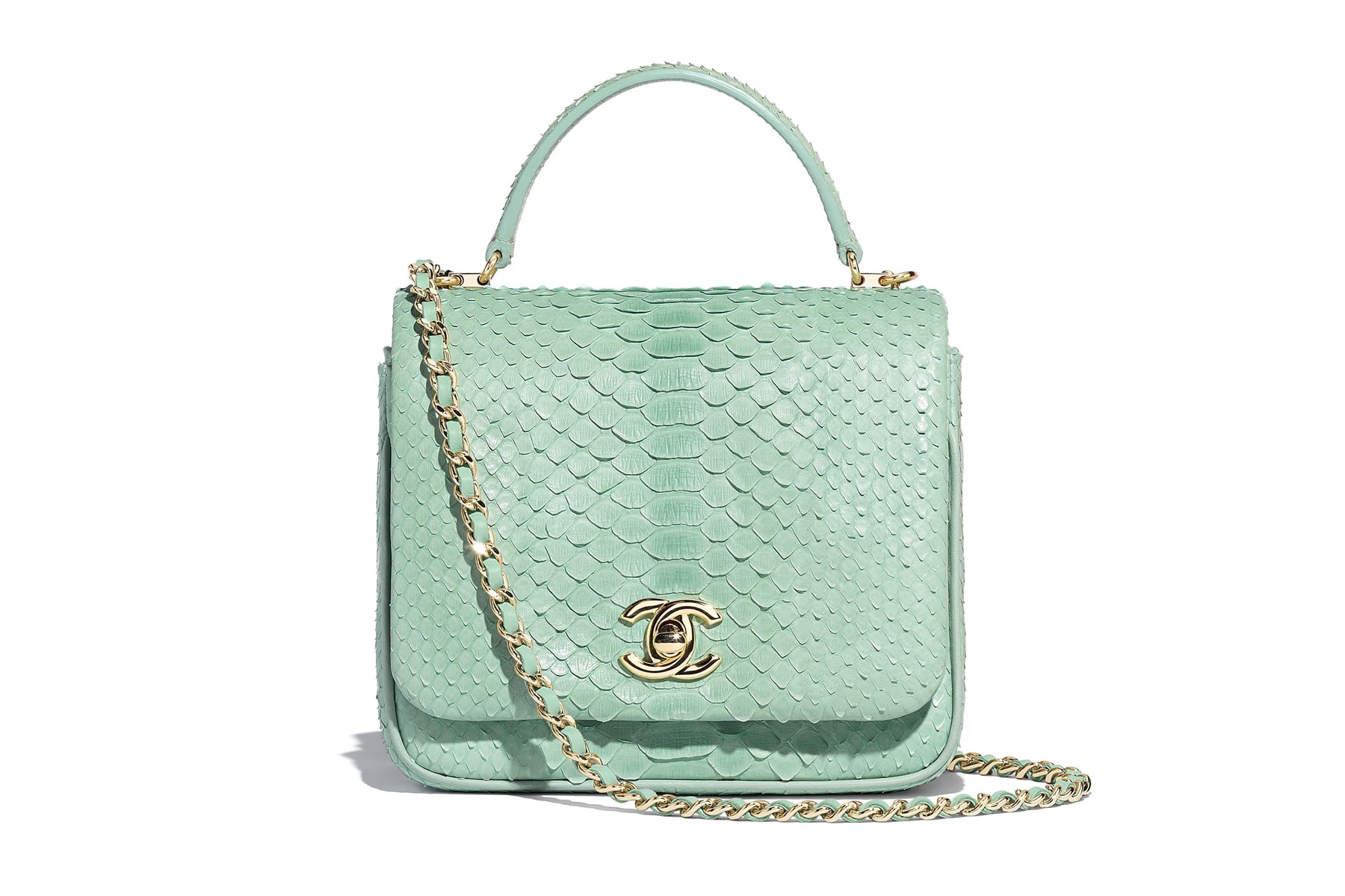 Chanel Flap Bag Spring Summer 2018 Pre Collection Pastel Green Handle