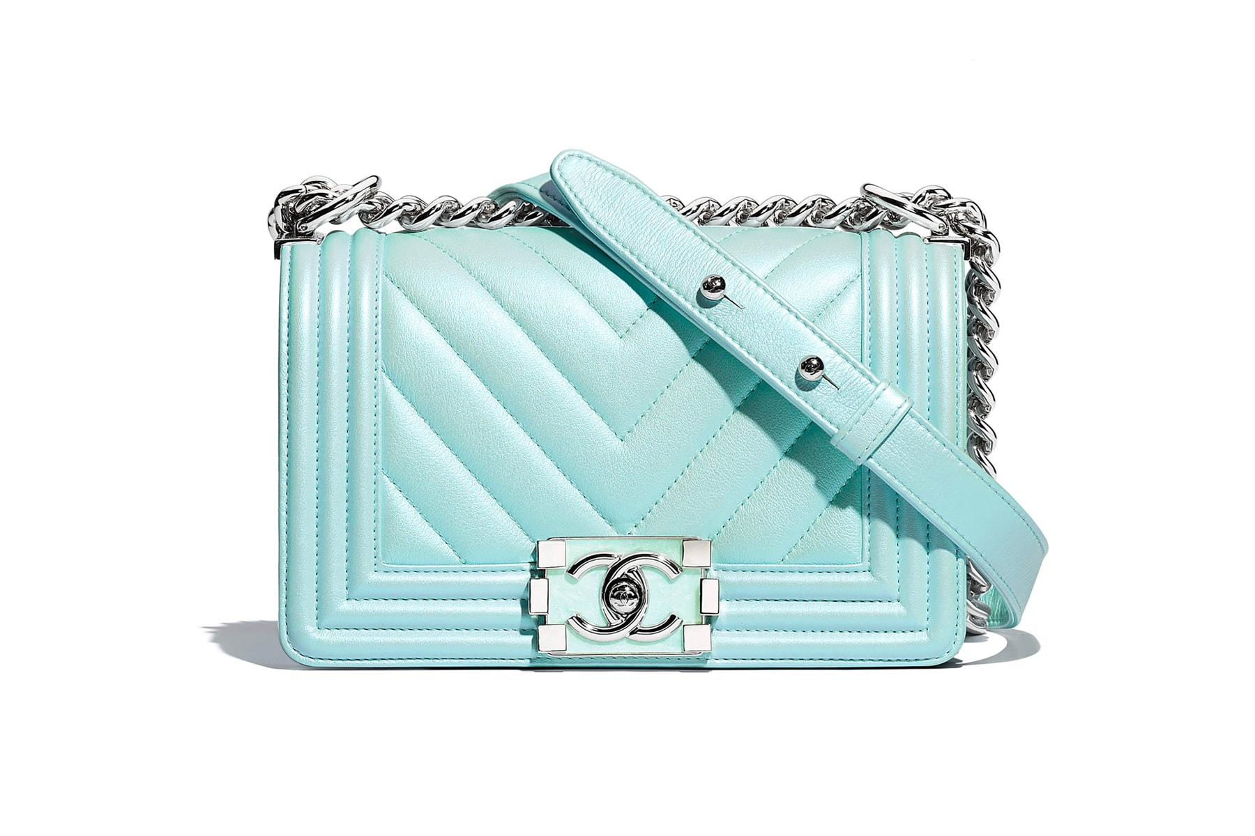 Chanel Boy Bag Spring Summer 2018 Pre Collection Pastel Blue Mini