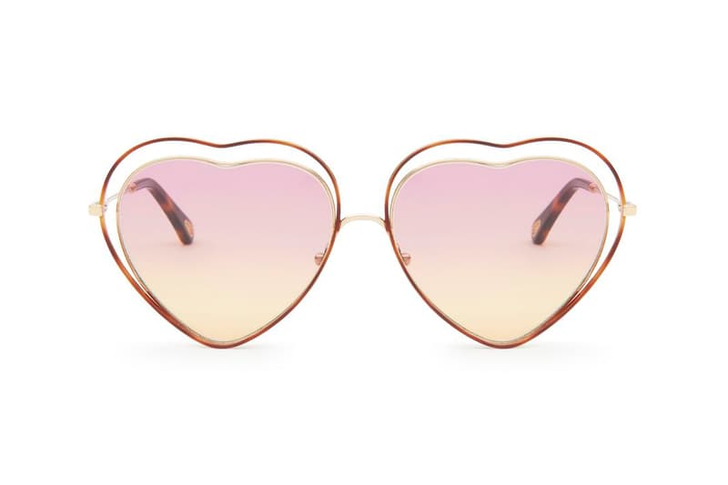 Chloe Poppy Sunglasses Havana Pink Yellow Heart