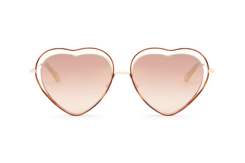 Chloe Poppy Sunglasses Havana Pink Mirror Heart