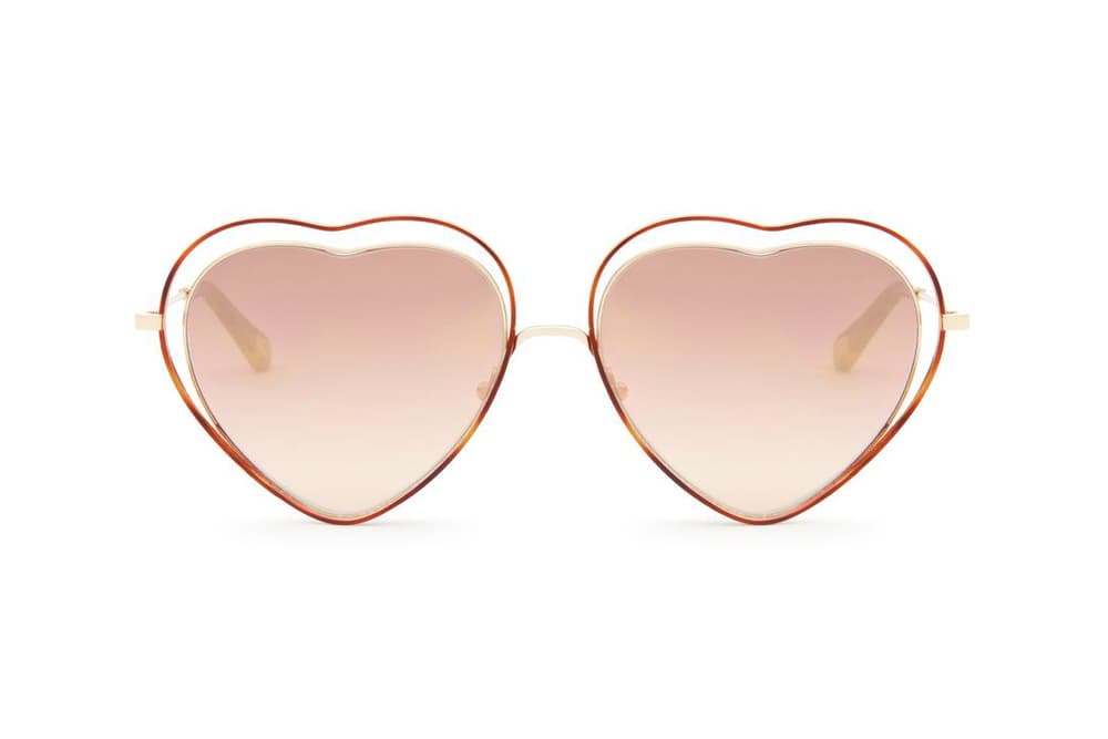 Chloe Poppy Sunglasses Havana Pink Mirror Heart
