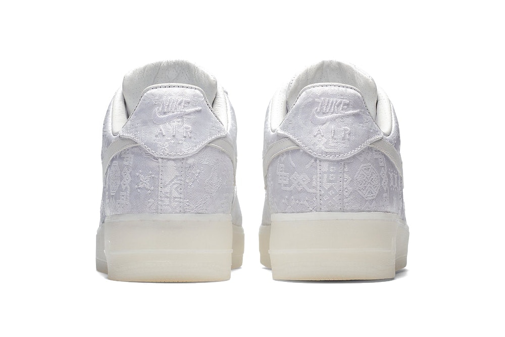 CLOT edison chen nike air force 1 premium chinese embroidery white silk 2018 release info where to buy