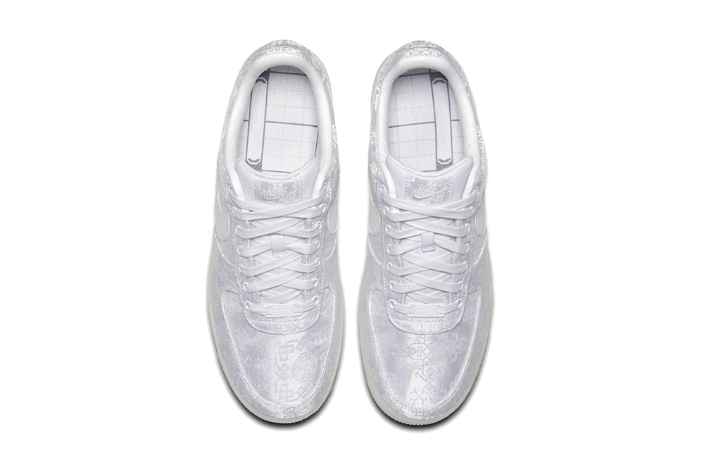 CLOT edison chen nike air force 1 premium chinese embroidery white silk 2018 release info where to buy