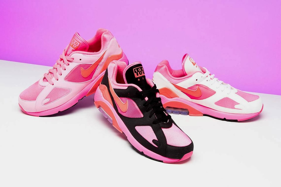 retrasar Desaparecido Bajar COMME des GARÇONS x Nike's Pink Air Max 180 Shoe | Hypebae