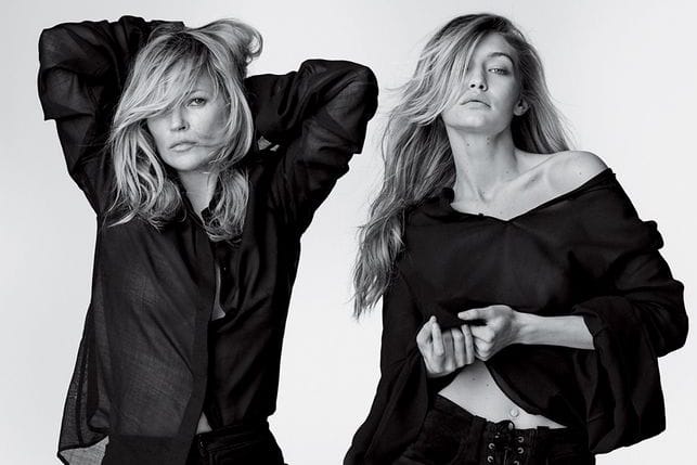 Gigi Hadid and Kate Moss Model Together in Stuart Weitzman's New Campaign