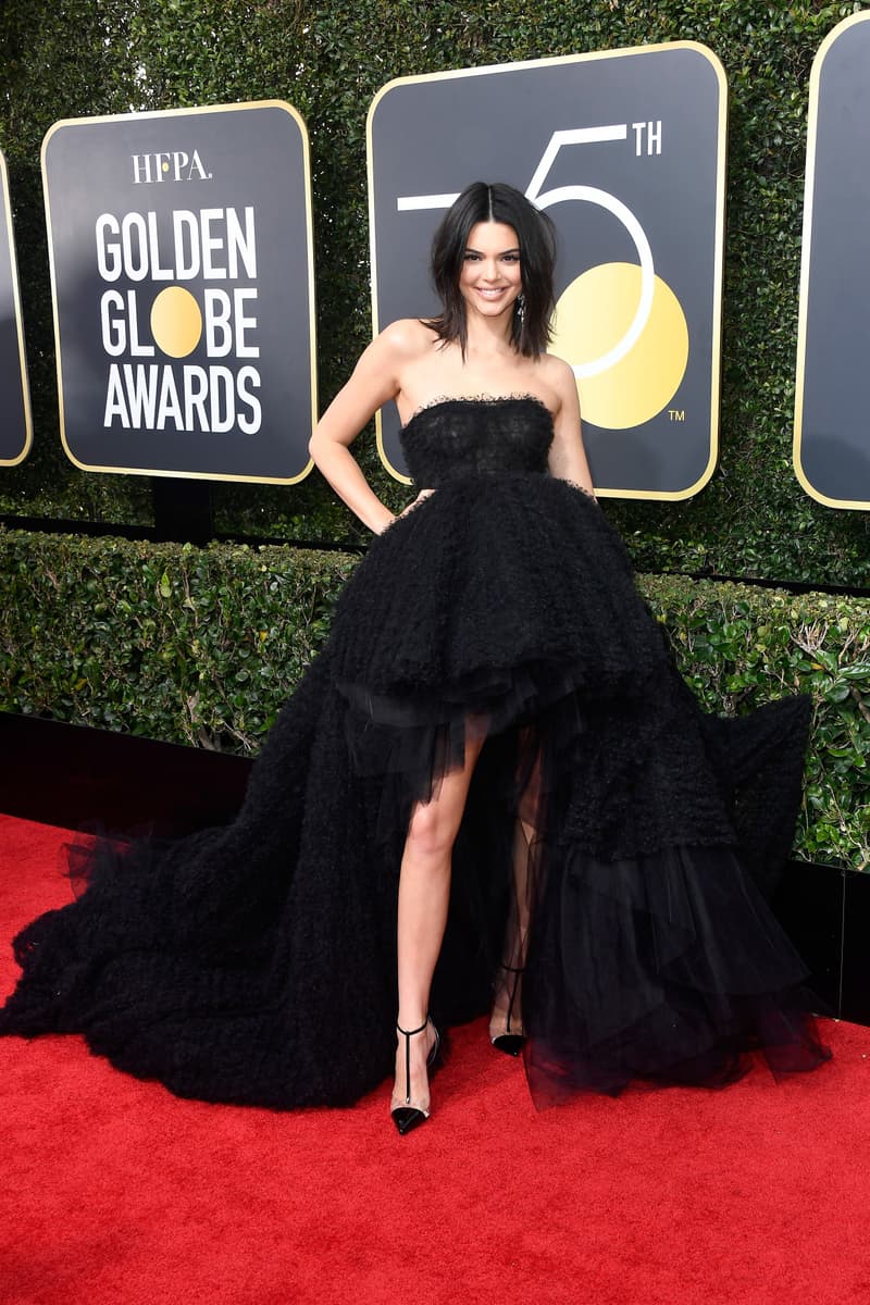 2018 Golden Globes Awards Red Carpet Looks Time's Up Movement Hollywood Entertainment Solidarity MeToo Sexual Assault Initiative Actresses Kendall Jenner Millie Bobby Brown Zoe Kravitz Reese Witherspoon Alicia Wikander