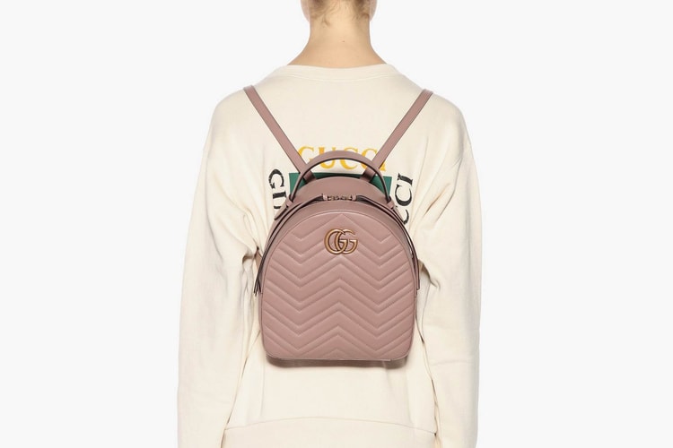 Gucci's New GG Marmont Leather Backpack Is a Blushing Beauty