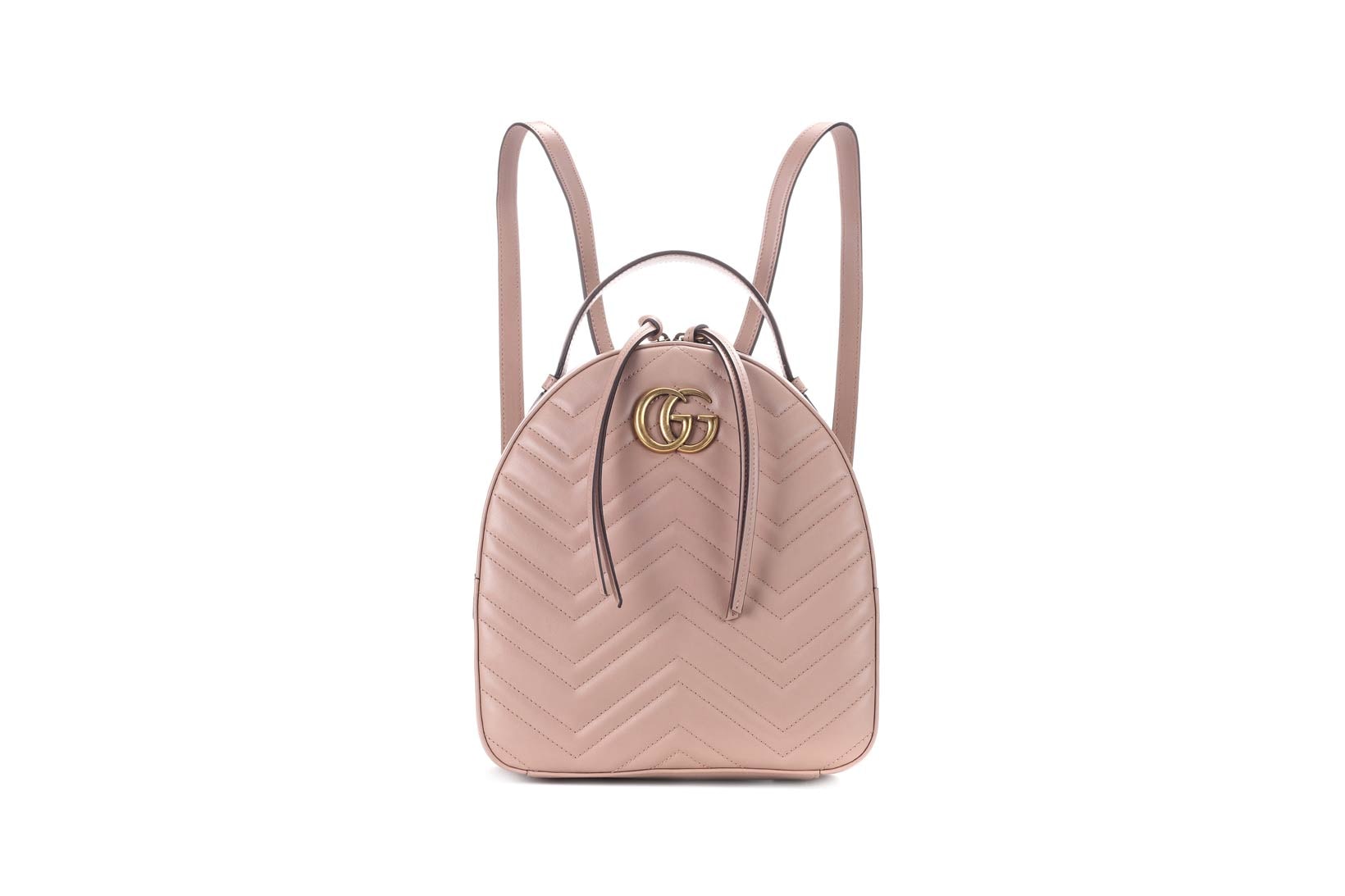 Gucci GG Marmont Matelasse Leather Backpack Porcelain Rose