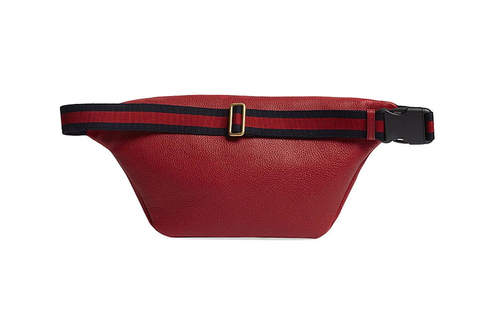 gucci vintage logo fanny pack side bum bag cherry red grained leather branded where to buy