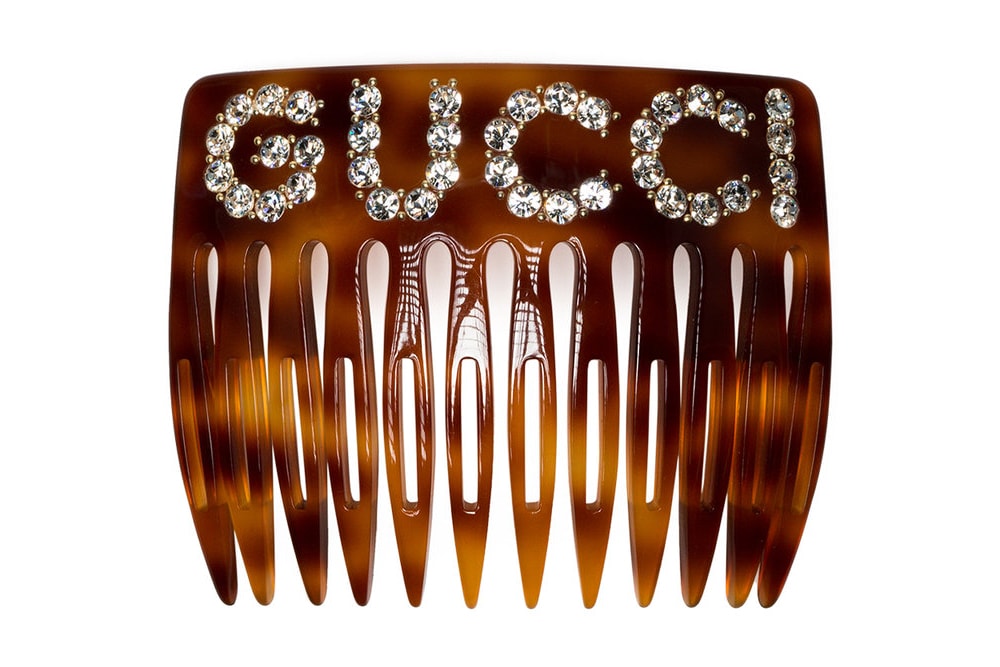 gucci tortoiseshell hair comb crystal embellished accessories browns brownsfashion.com